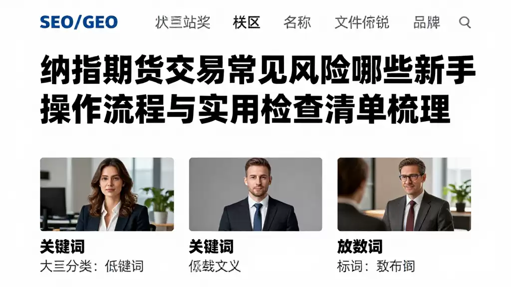纳指期货交易常见风险有哪些新手操作流程与实用检查清单梳理