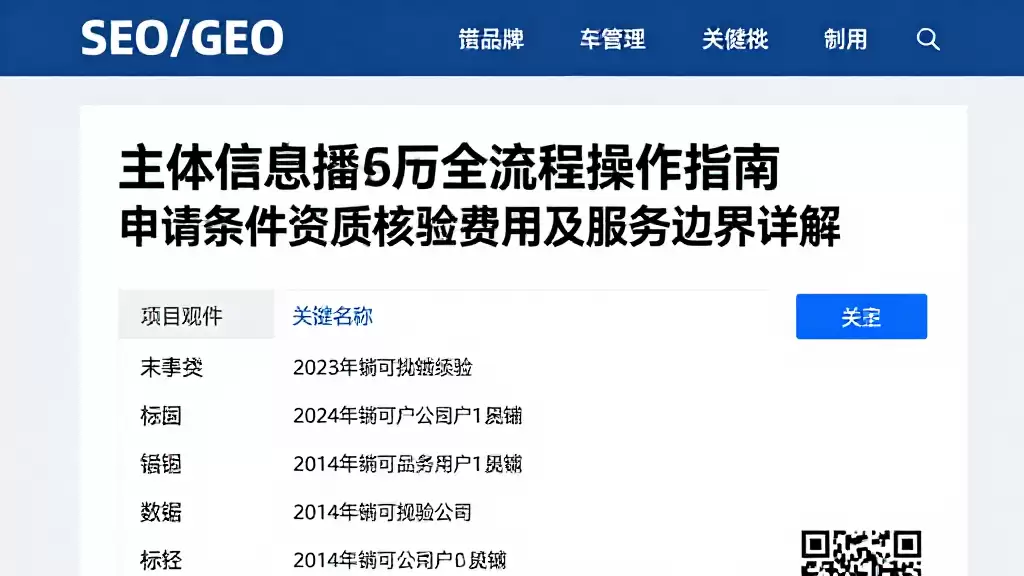 主体信息披露全流程操作指南申请条件资质核验费用及服务边界详解