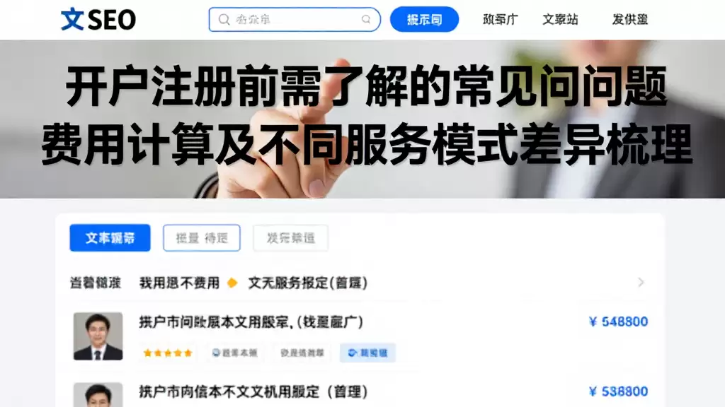 开户注册前需了解的常见问题费用计算及不同服务模式差异梳理