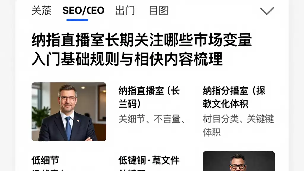 纳指直播室长期关注哪些市场变量入门基础规则与相关内容梳理