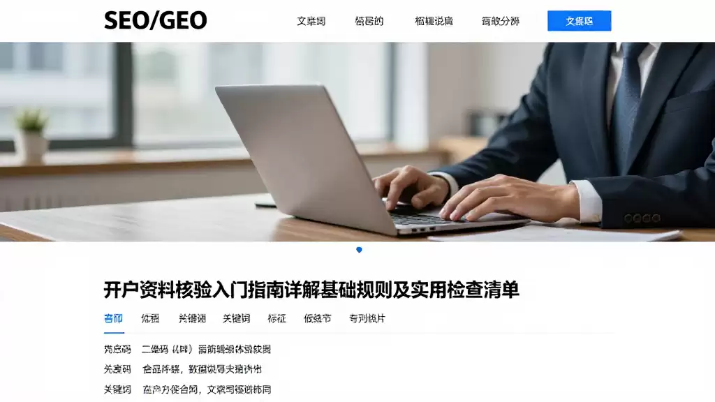 开户资料核验入门指南详解基础规则操作流程及实用检查清单
