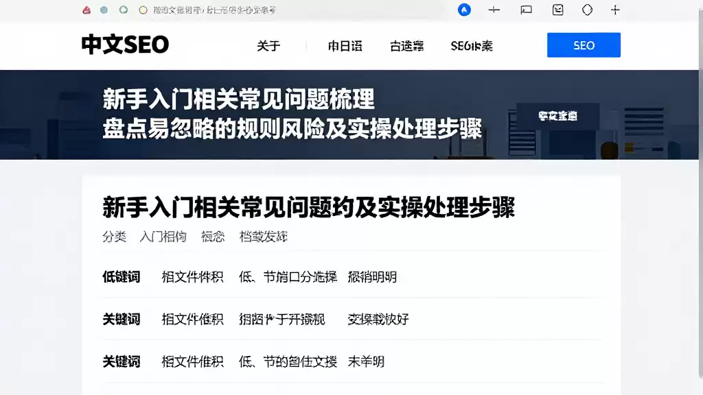 新手入门相关常见问题梳理盘点易忽略的规则风险及实操处理步骤