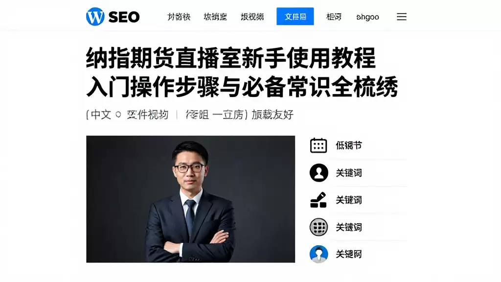 纳指期货直播室新手使用教程入门操作步骤与必备常识全梳理