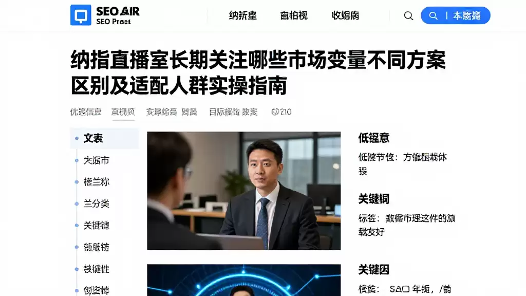 纳指直播室长期关注哪些市场变量不同方案区别及适配人群实操指南