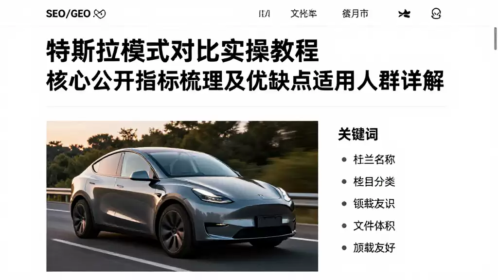 特斯拉模式对比实操教程核心公开指标梳理及优缺点适用人群详解