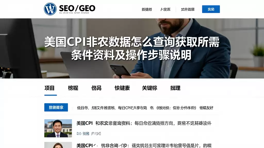 美国CPI和非农数据怎么查询获取所需条件资料及操作步骤说明