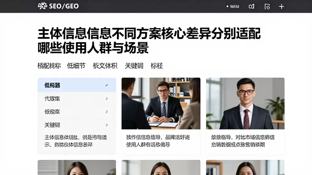 主体信息披露不同方案核心差异分别适配哪些使用人群与场景