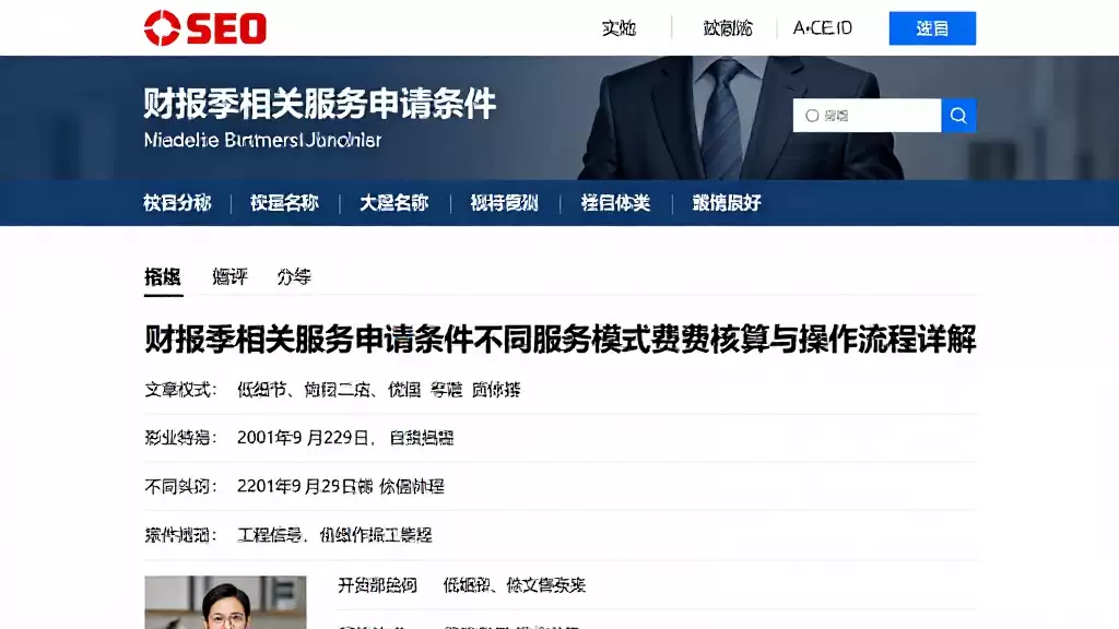财报季相关服务申请条件不同服务模式费用核算与操作流程详解