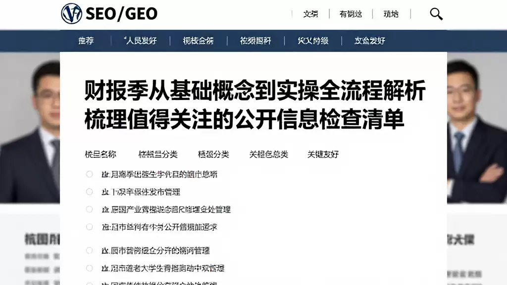 财报季从基础概念到实操全流程解析梳理值得关注的公开信息检查清单