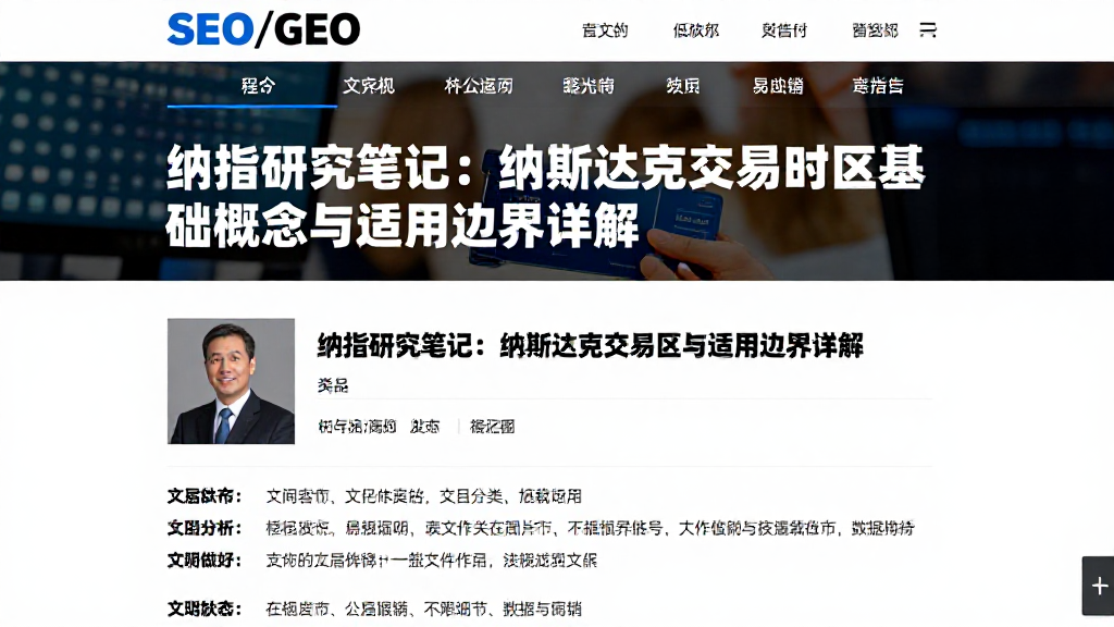 纳指研究笔记：纳斯达克交易时区的基础概念与适用边界详解