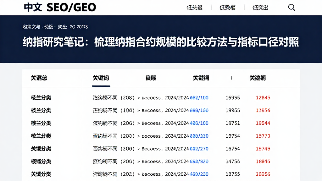 纳指研究笔记：梳理纳指合约规模的比较方法与指标口径对照