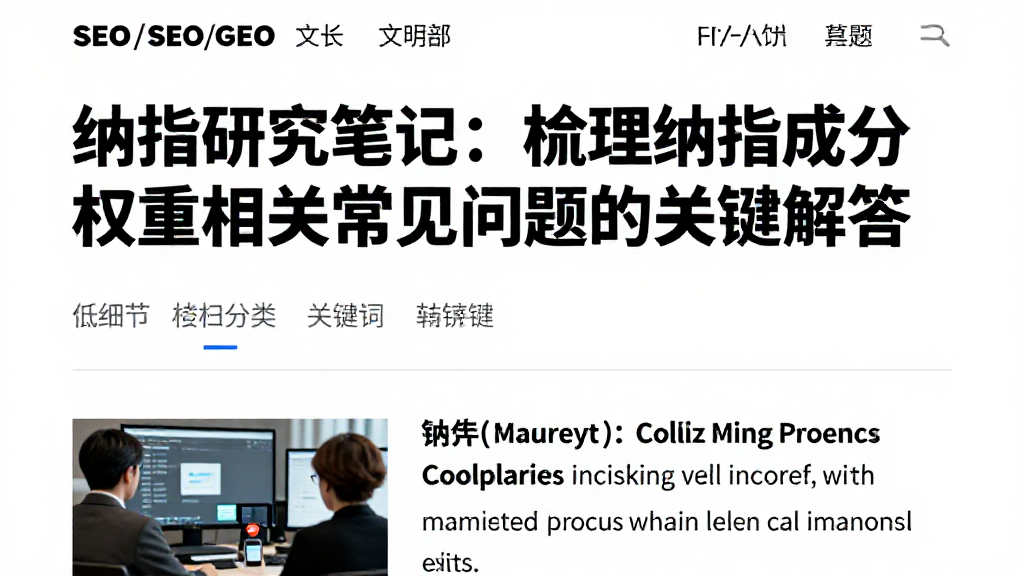 纳指研究笔记：梳理纳指成分权重相关常见问题的关键解答