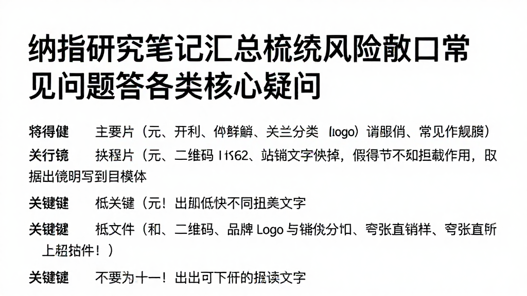 纳指研究笔记汇总梳理风险敞口常见问题解答各类核心疑问