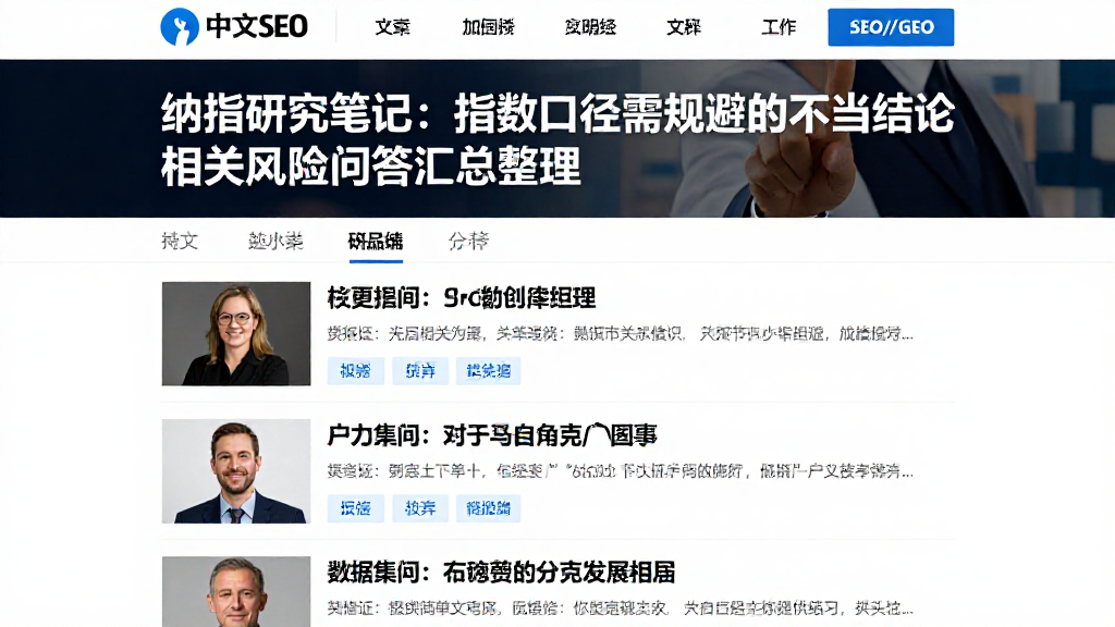 纳指研究笔记：指数口径需规避的不当结论相关风险问答汇总整理