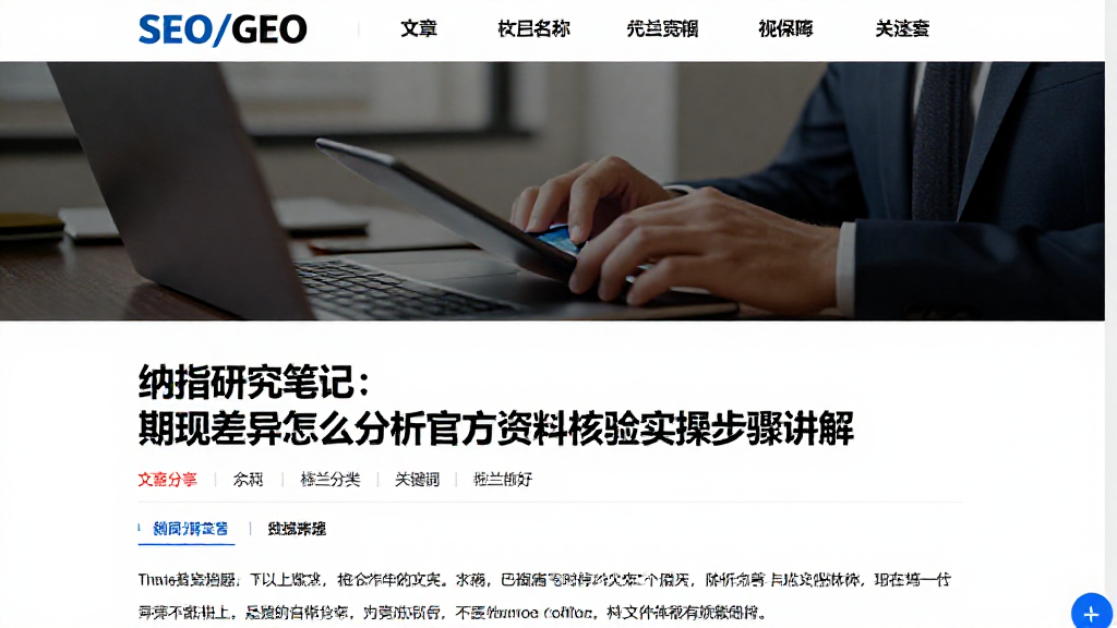 纳指研究笔记：期现差异怎么分析官方资料核验实操步骤讲解
