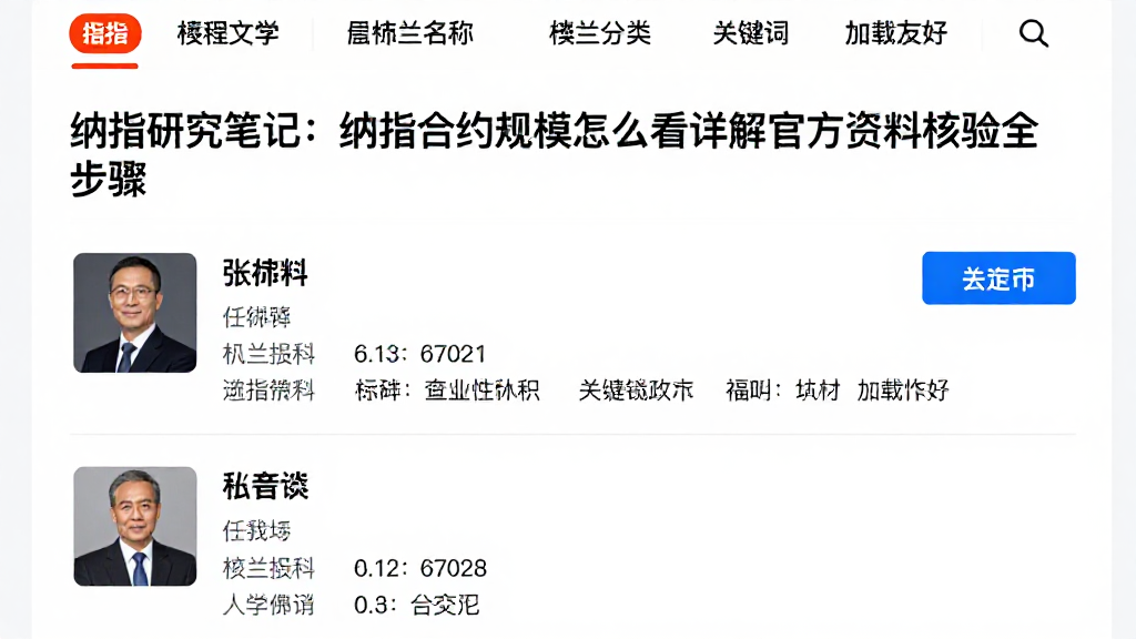 纳指研究笔记：纳指合约规模怎么看详解官方资料核验全步骤