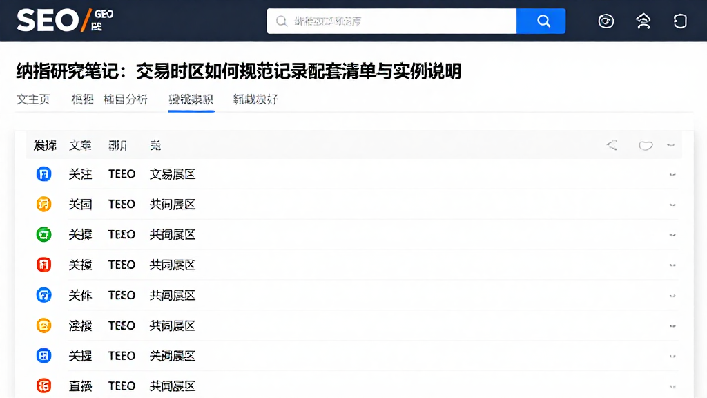 纳指研究笔记：交易时区如何规范记录配套清单与实例说明