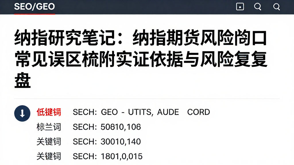 纳指研究笔记：纳指期货风险敞口常见误区梳理附实证依据与风险复盘