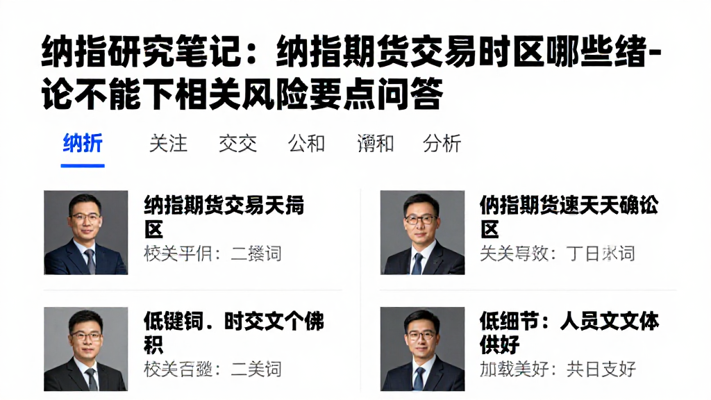 纳指研究笔记：纳指期货交易时区哪些结论不能下相关风险要点问答